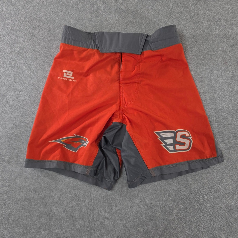 Prolook Falcons Wrestling Fight Shorts Mens Small Orange Gray Board Shorts